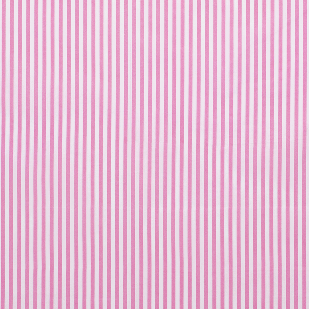 Cotton Poplin fabric Stripes Pink