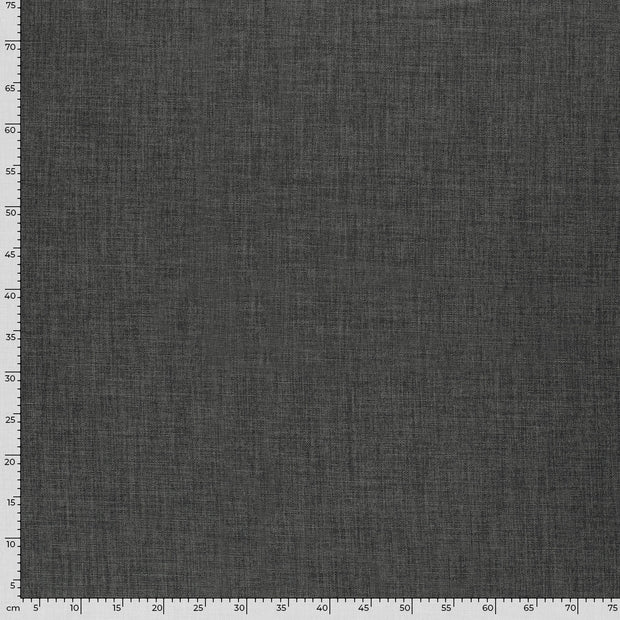 Linen Look fabric Unicolour Dark Grey