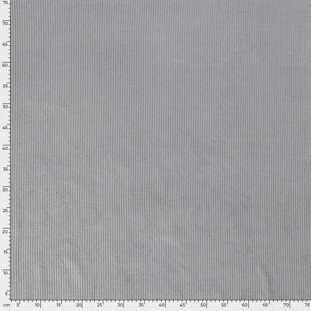 Corduroy 4.5w fabric Unicolour Grey