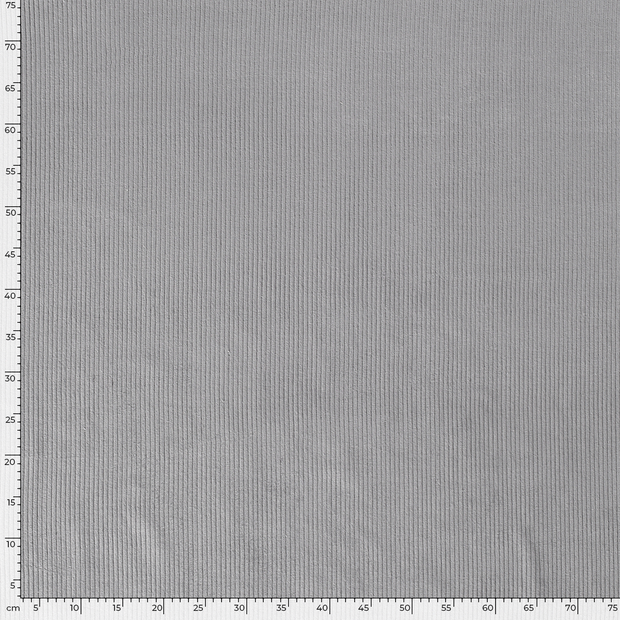 Velours Côtelé 4.5w tissu Unicolore Gris