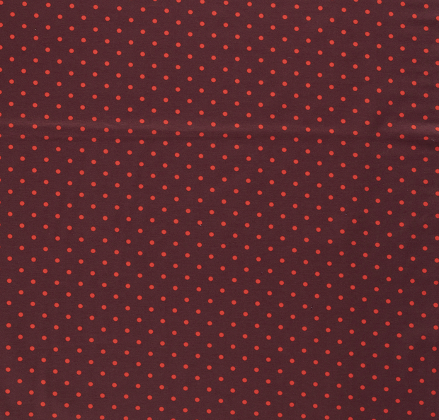 Cotton Jersey fabric Dots Bordeaux