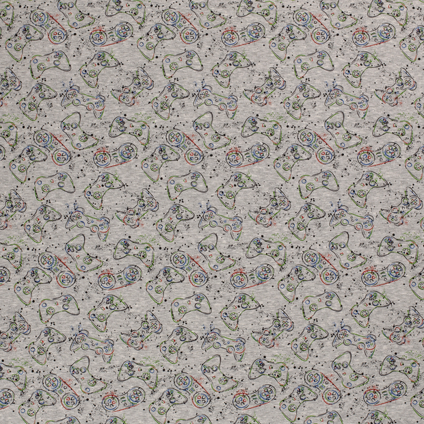 Alphen Fleece fabric Middle Grey soft 