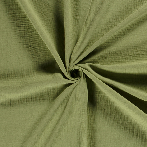 Muslin fabric Olive Green 