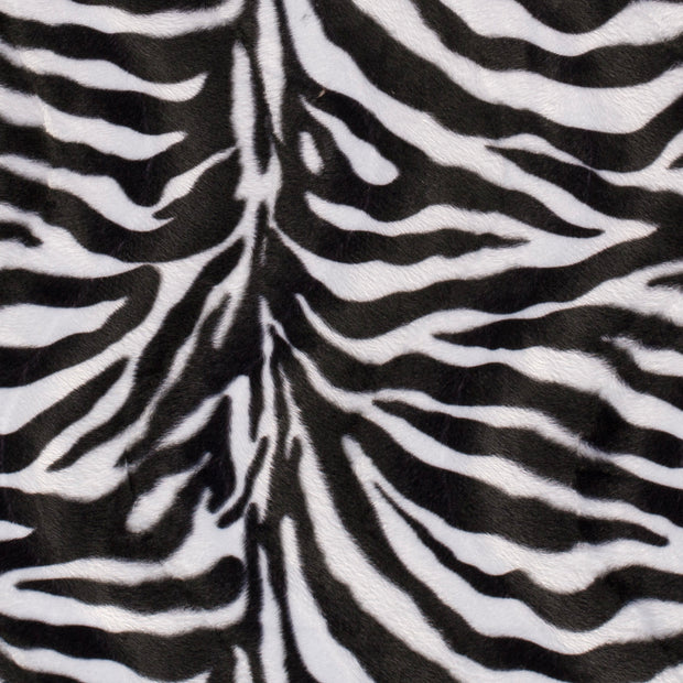 Velours fabrik Zebras Weiß