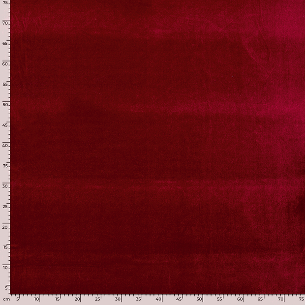 Velours tissu Unicolore Rouge Bordeaux