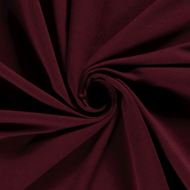French Terry fabric Unicolour Wine red
