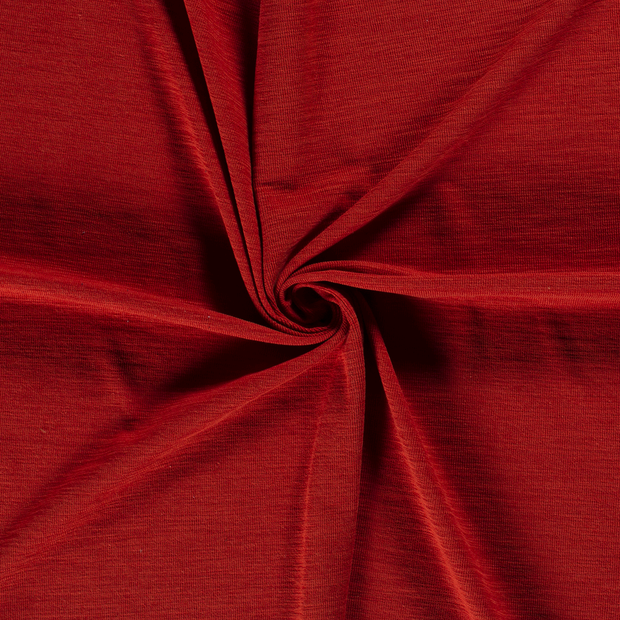 Heavy Knit fabric Red slub 