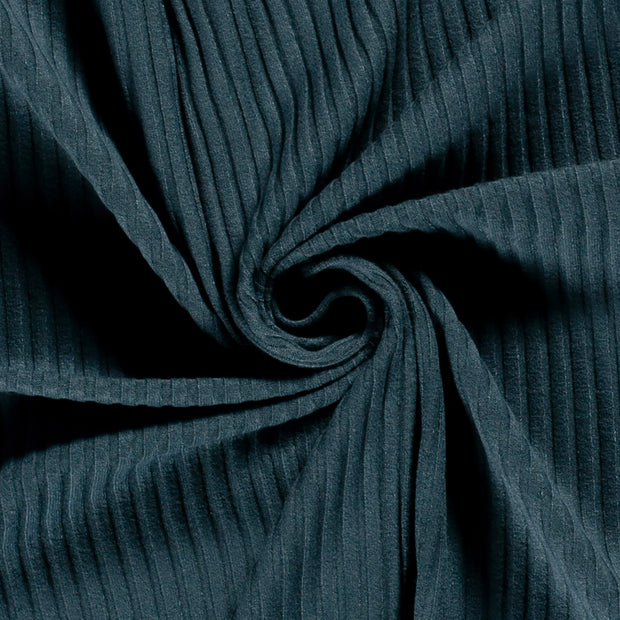 Rib Jersey tissu Unicolore Indigo