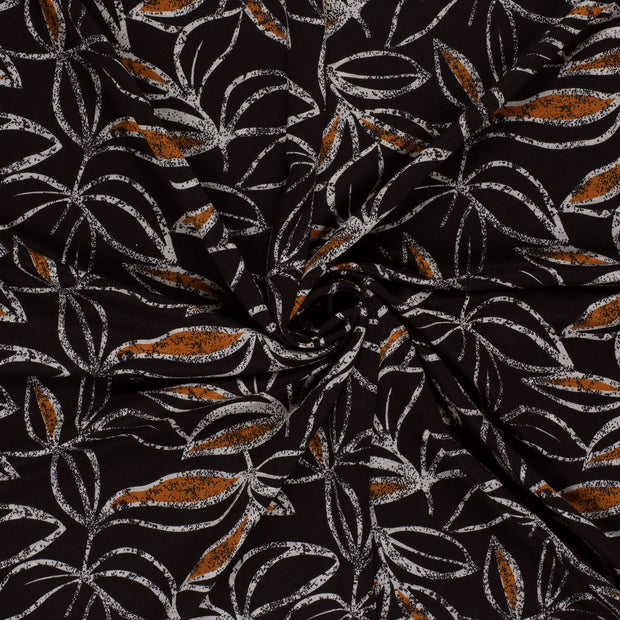 Poly Viscose Jersey fabric Brique discharge printed 