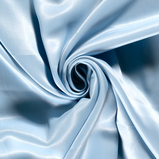 Viscose Satin tissu Unicolore Bleu clair