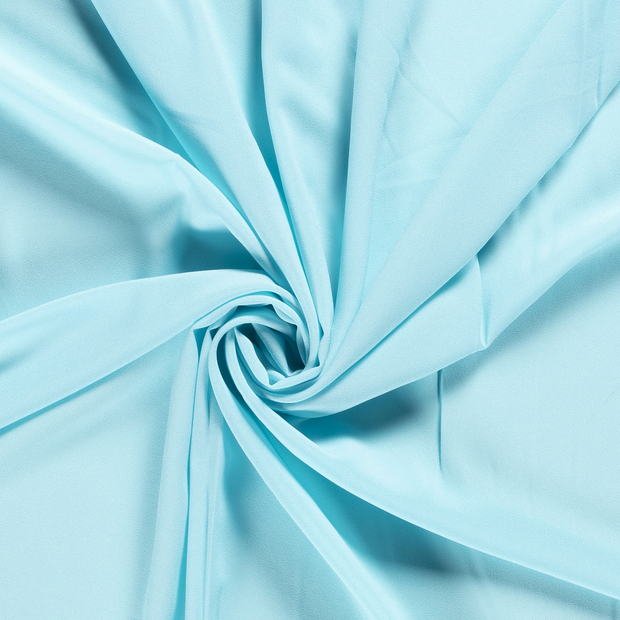 Crêpe Georgette tissu Unicolore Bleu Ciel