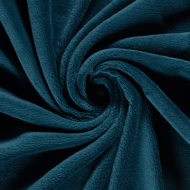 Polaire Doudou tissu Unicolore Bleu Canard