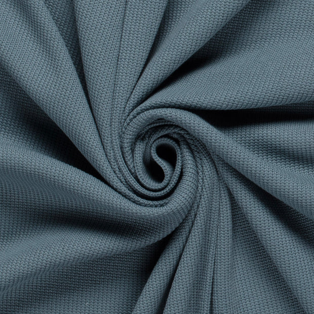 Heavy Knit fabric Cable Indigo