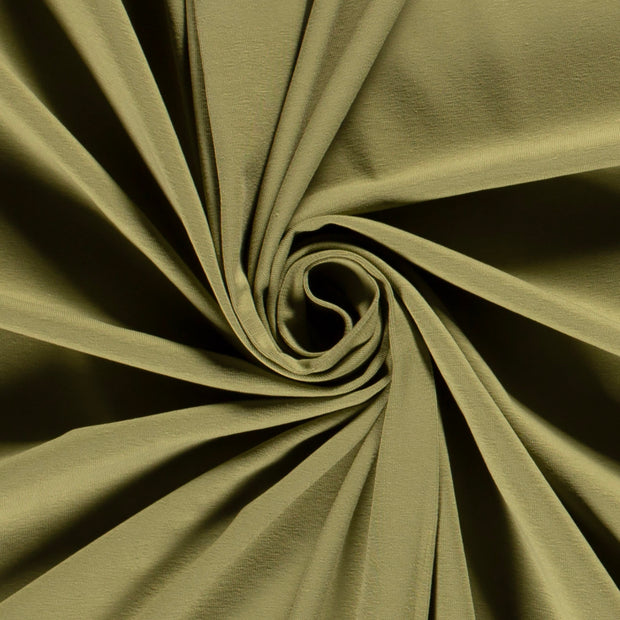 Cotton Jersey fabric Unicolour Olive Green