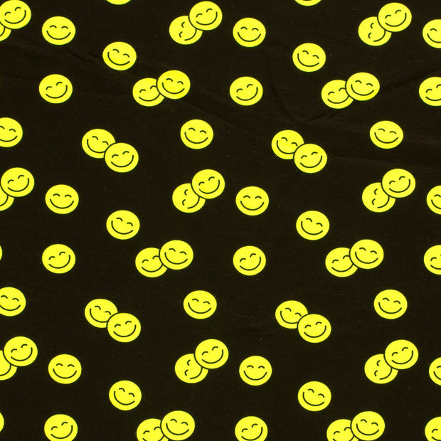 French Terry fabric Faces Black