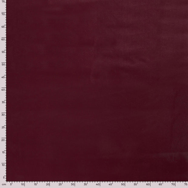 Artificial Leather fabric Unicolour Wine red