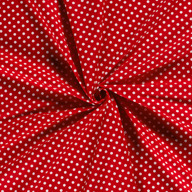 Cotton Poplin fabric Red printed 