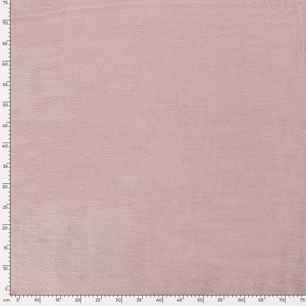 Coral Fleece fabric Unicolour Old Pink