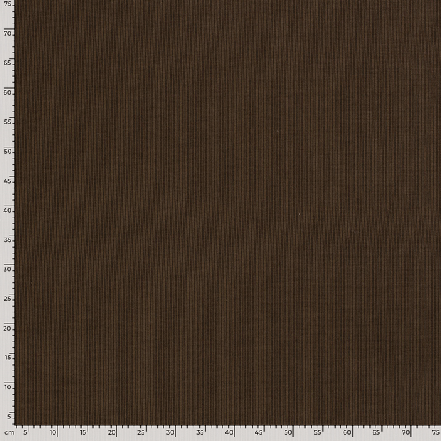 Babycord 21w fabric Unicolour Dark Brown