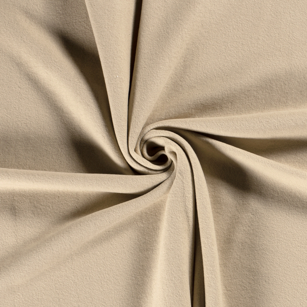 Cotton Fleece fabric Beige brushed 