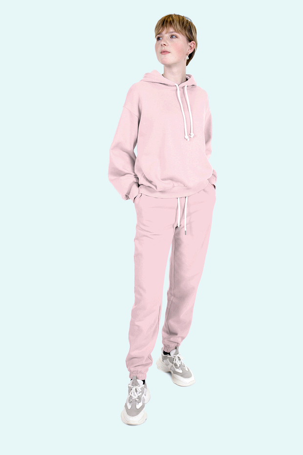 Jogging fabric Unicolour Light Pink