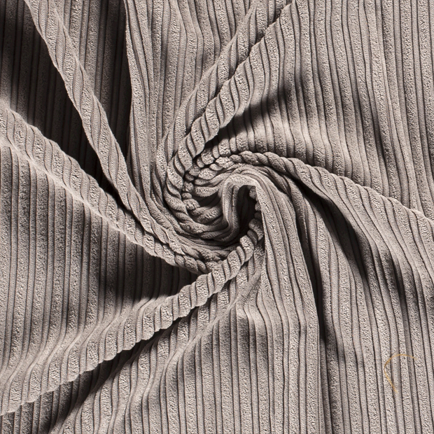 Corduroy 4.5w fabric Unicolour Taupe Grey