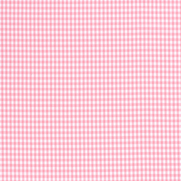 Cotton Poplin Yarn Dyed fabric Checks Pink