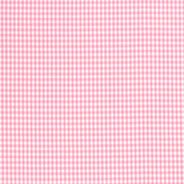 Cotton Poplin Yarn Dyed fabric Checks Pink