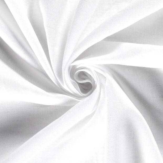Pure linen fabric Unicolour Optical White