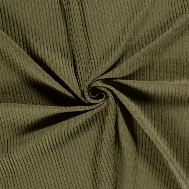 Rib Jersey fabric Khaki Green 