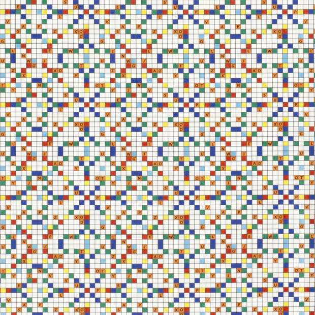 Cotton Poplin fabric Games Optical White