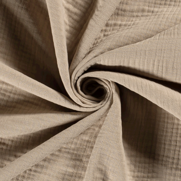 Muslin Triple Layer fabric Unicolour Beige