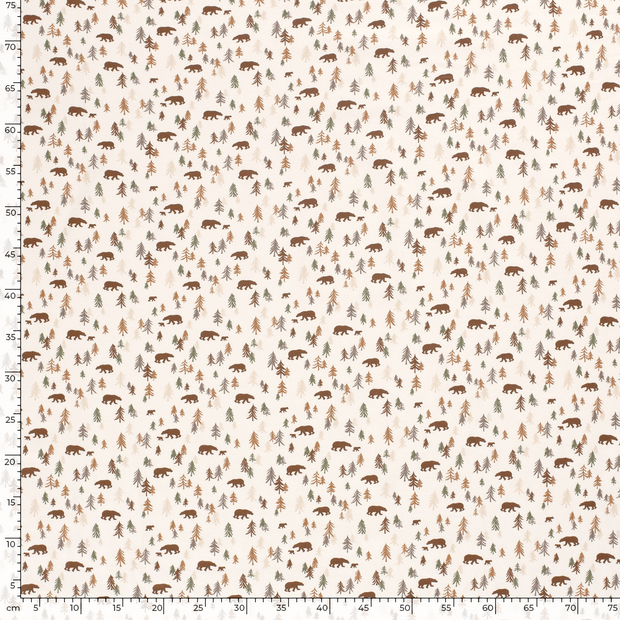 Jersey de Coton tissu Blanc cassé