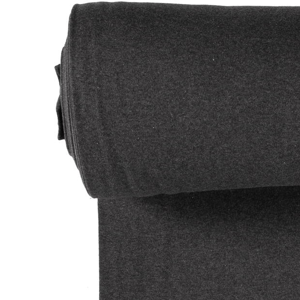 Cuff fabric Melange Dark Grey