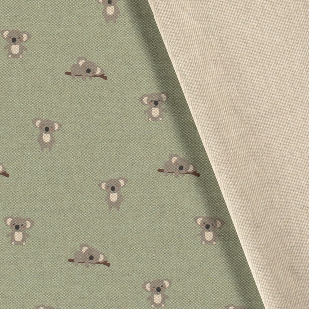 Panama fabric Koala printed 