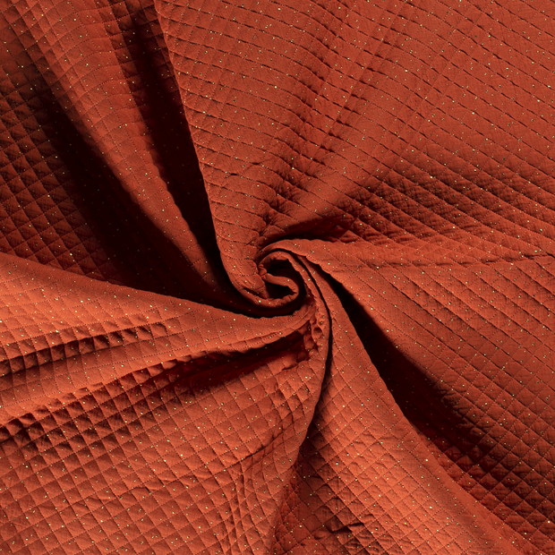 Muslin fabric Brique bounded 
