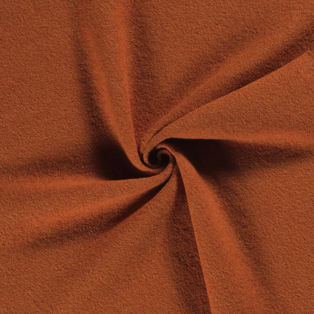 Wool Boucle fabric Orange 