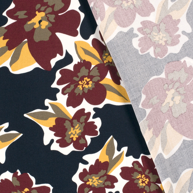 Viscose Twill fabric Abstract printed 