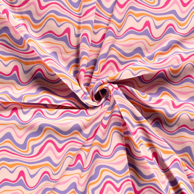 Alphen Fleece fabric Light Pink printed 