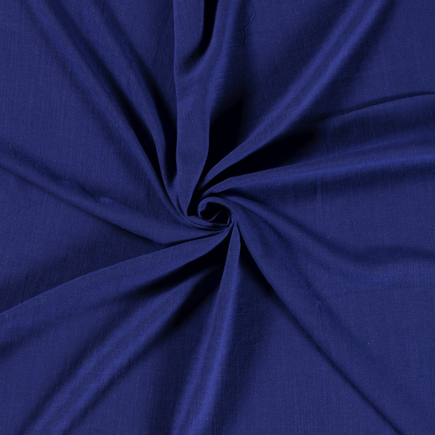 Viscose Lin Chaine et Trame tissu Cobalt slub 