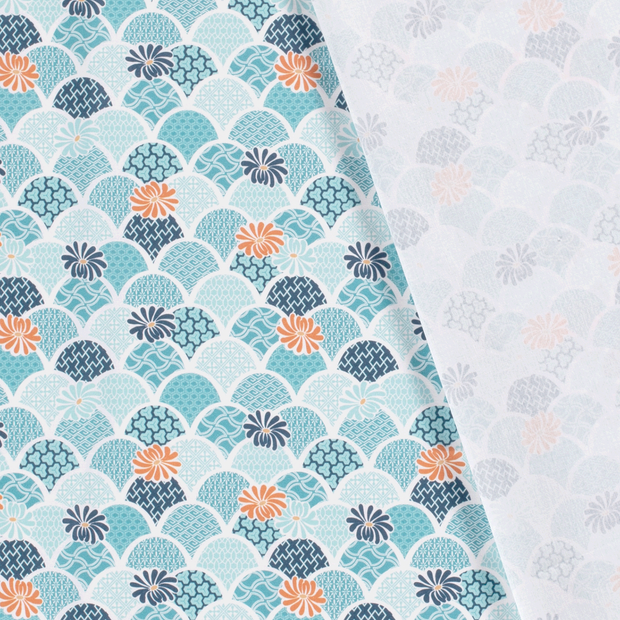 Cotton Poplin fabric Abstract printed 