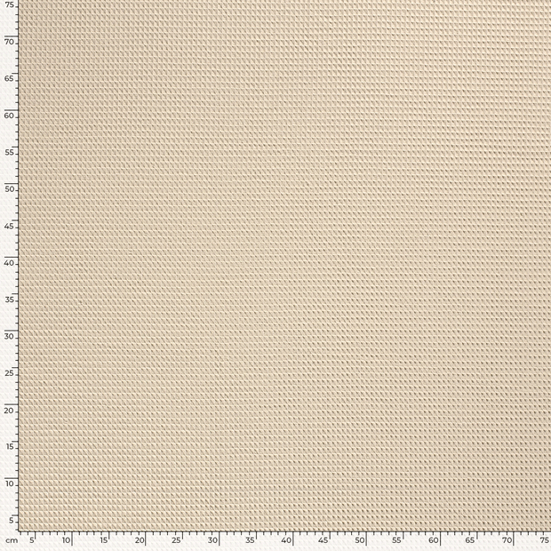 Waffle piqué fabric Unicolour Ivory