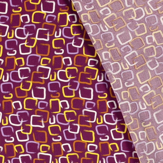 Viscose Poplin fabric Abstract printed 