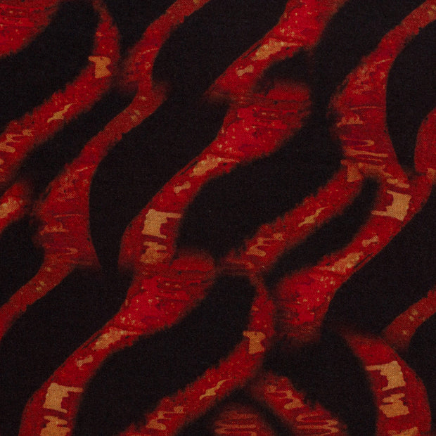 Poly Viscose Jerséis tela Abstracto Rojo oscuro