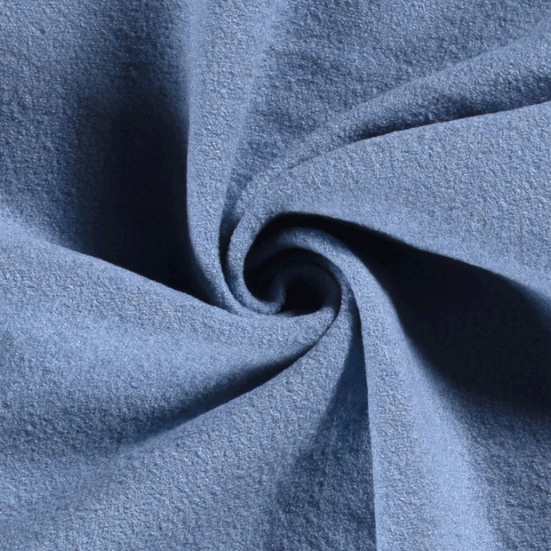 Wool Boucle fabric Unicolour Baby Blue
