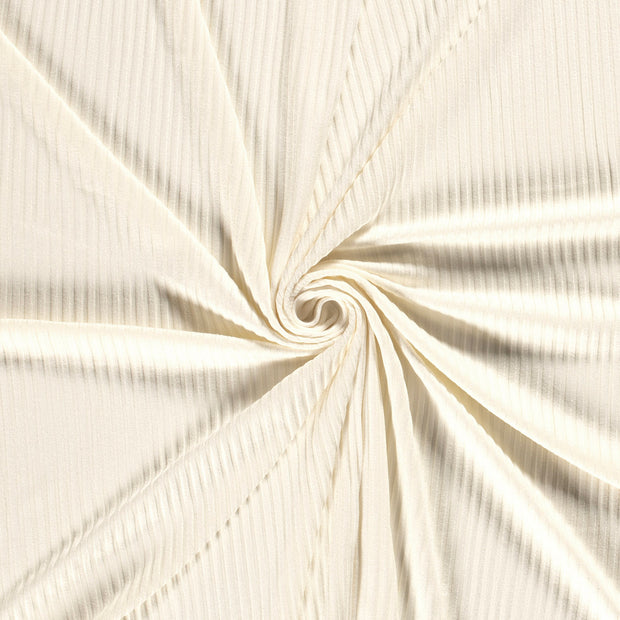 Rib Jersey fabric Off White 