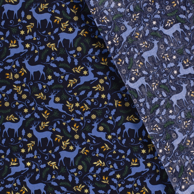 Cotton Poplin fabric Animals printed and foil 