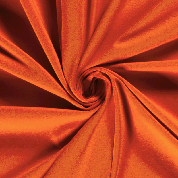 Jersey de Coton tissu Unicolore Orange