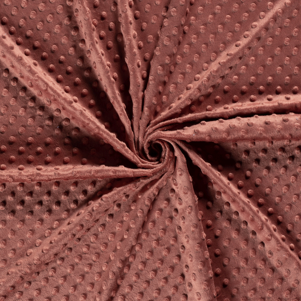 Minky fabric Redwood embossed 