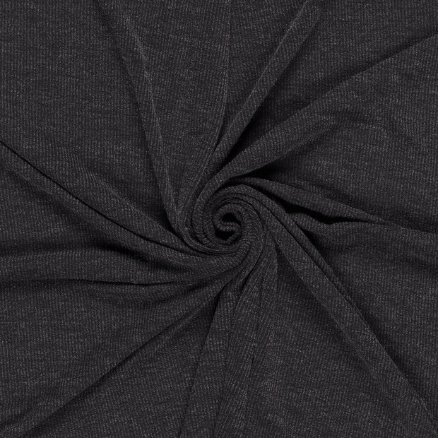Rib Jersey tissu Noir Lurex 